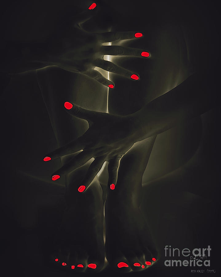 Red Nails Digital Art by Pedro L Gili