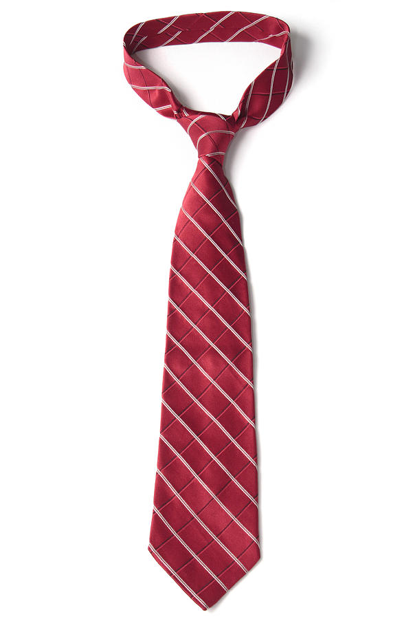 Red Necktie on White Photograph by AndyL
