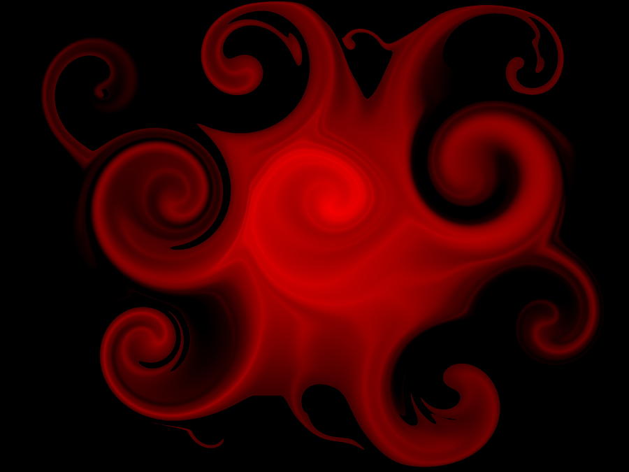 Red On Black 1 Digital Art