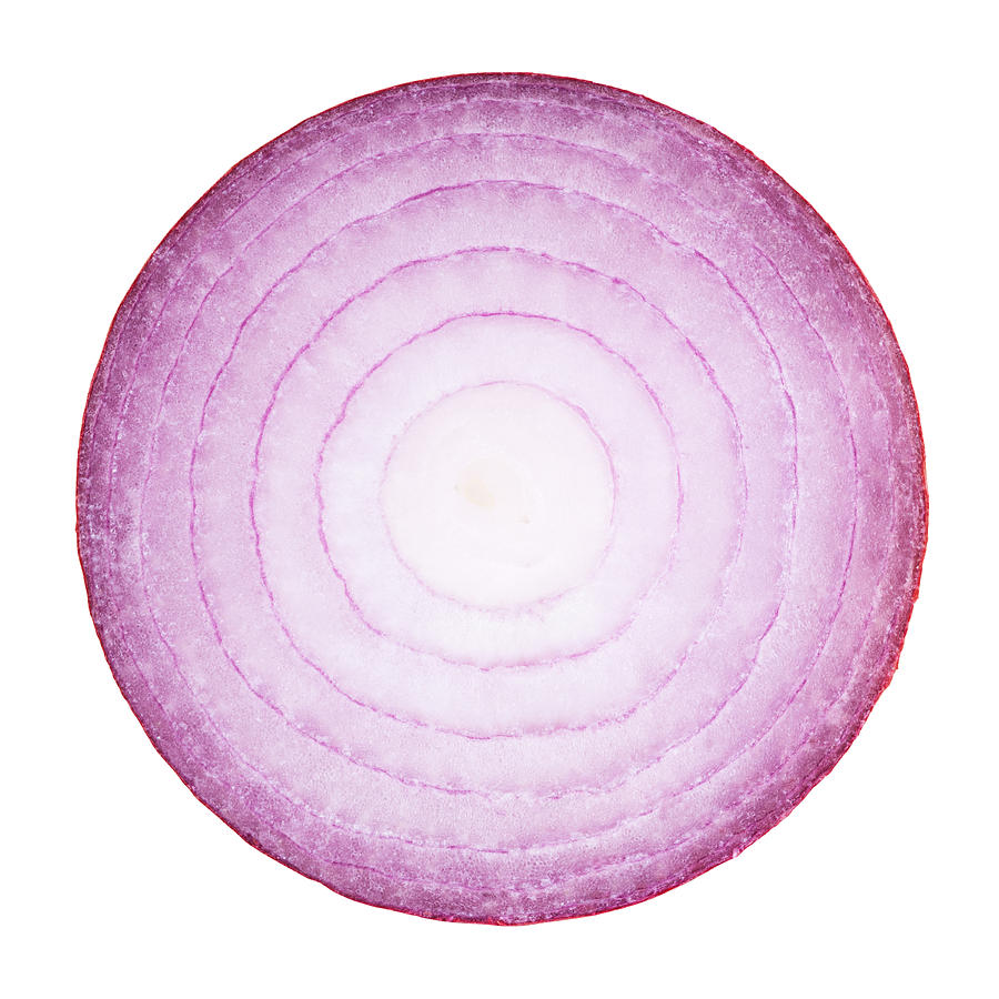 Red Onion Portion on White Photograph by Dimitris66