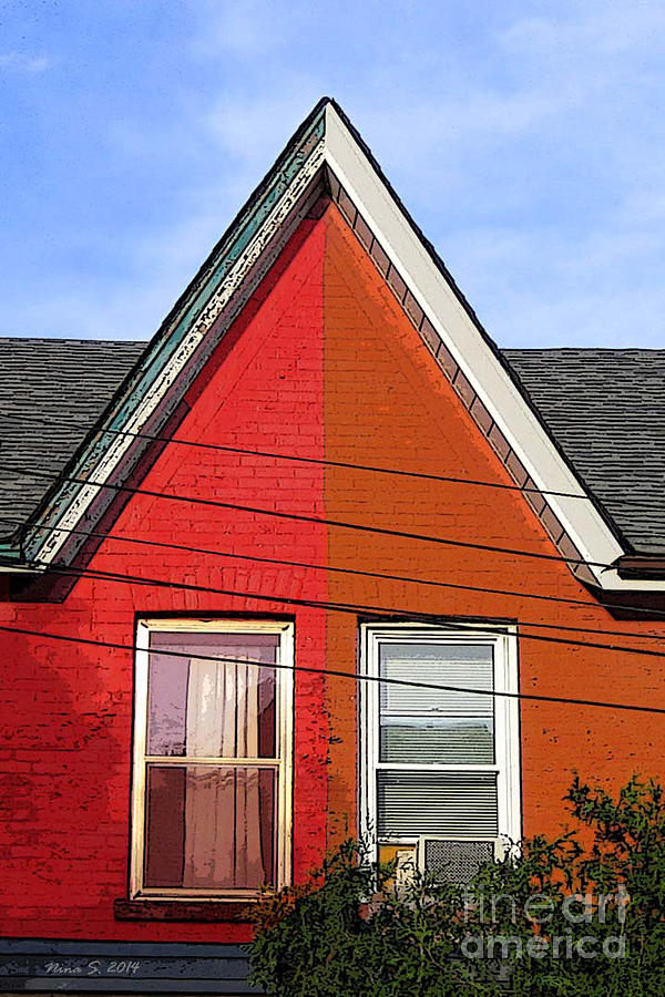 Red-Orange House Photograph by Nina Silver