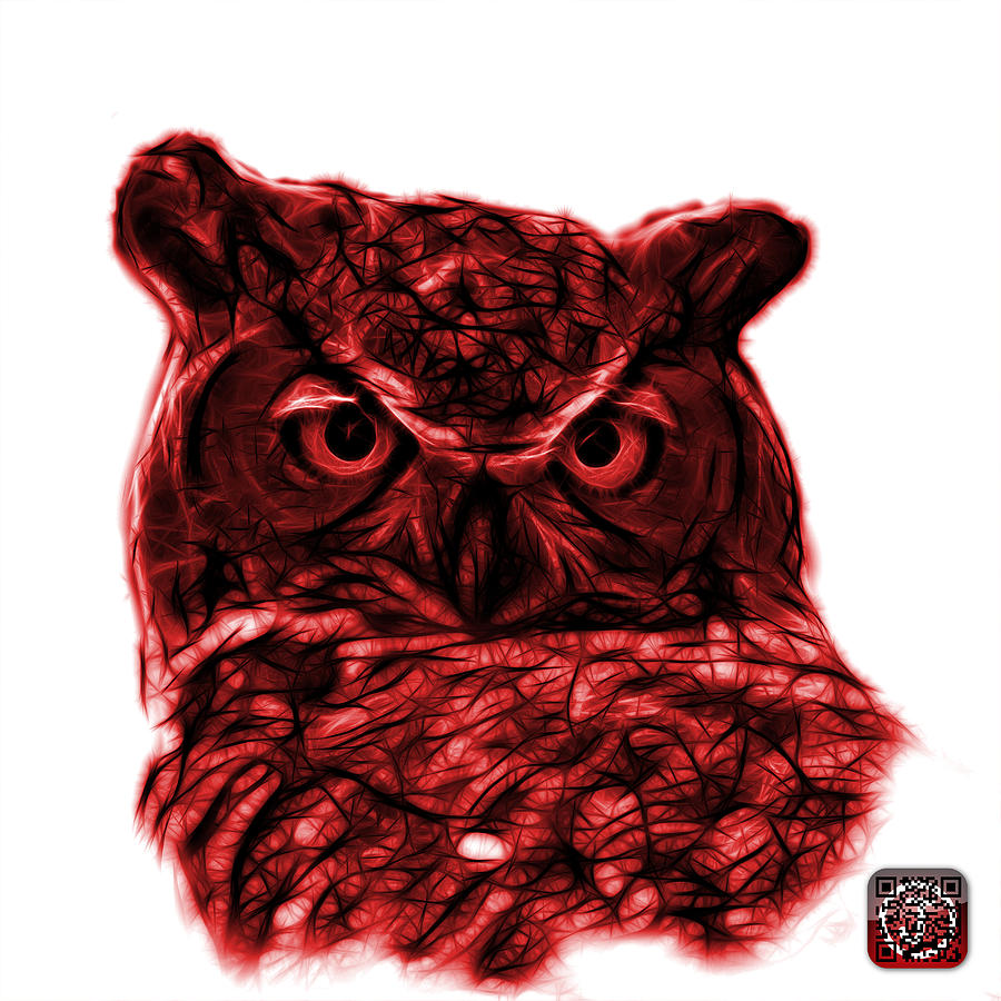 Red Owl 4436 - F S M Digital Art by James Ahn