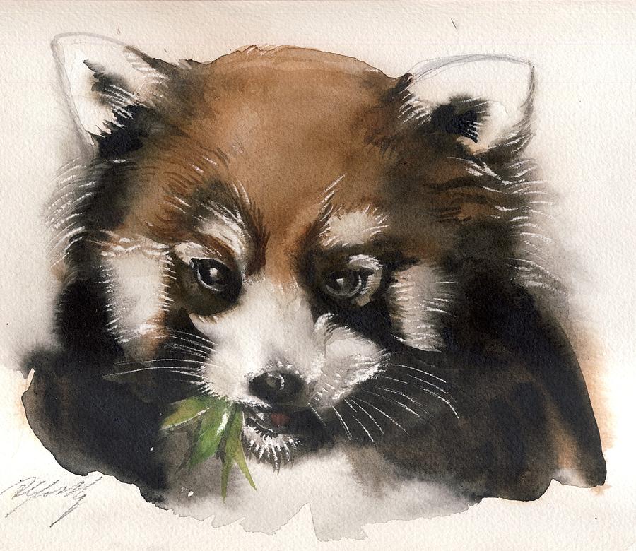 Red panda Painting by Alfred Ng