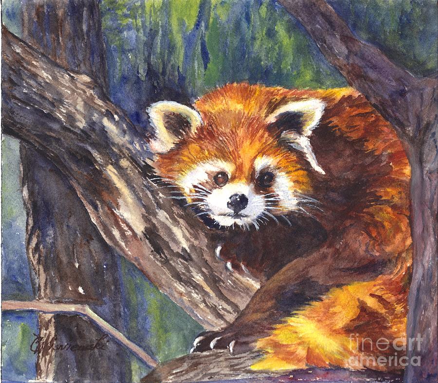 Red Panda Painting by Carol Wisniewski