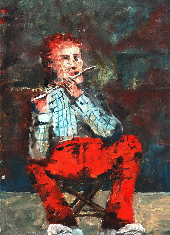Red Pants Ceili in Ireland Painting by Val Byrne