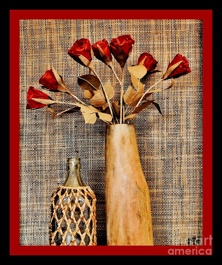 Red Paper Roses Still Life Photograph by Marsha Heiken