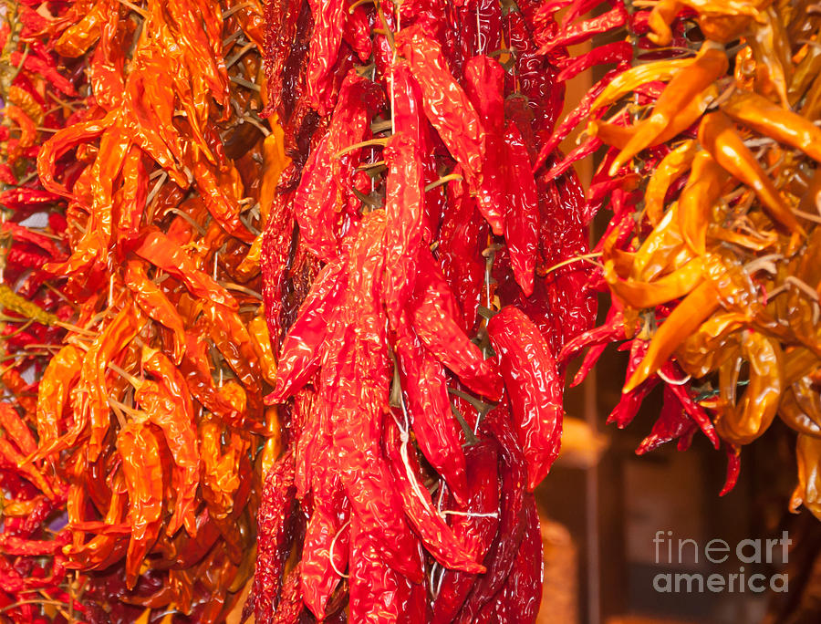 Red Paprika In A Market Photograph