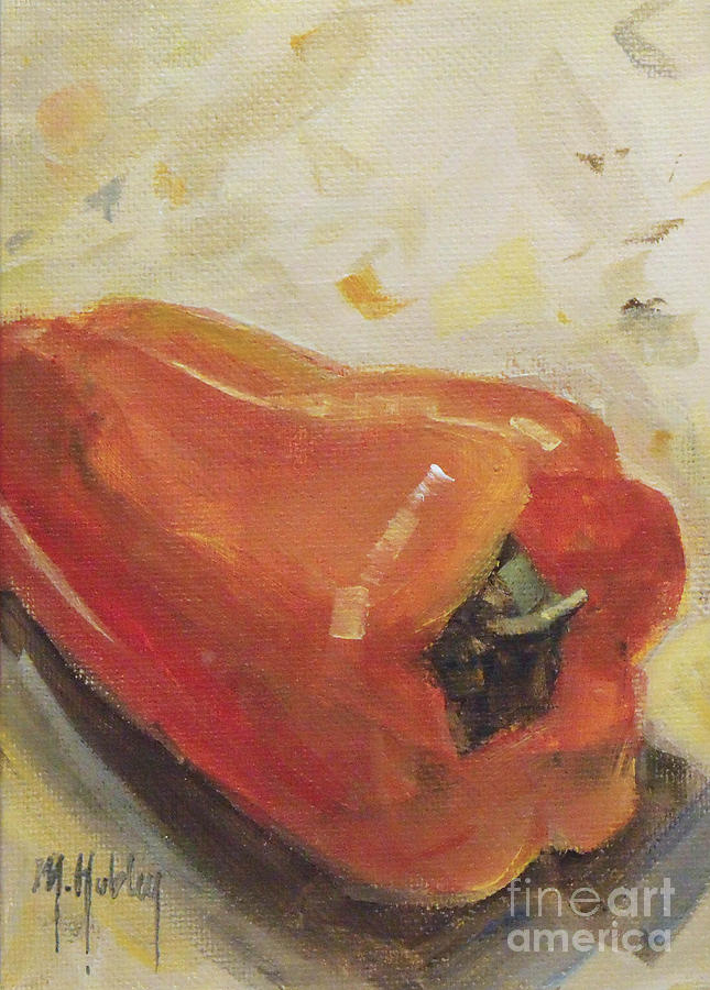 Red Pepper Chili Kitchen Recipe  Painting by Mary Hubley
