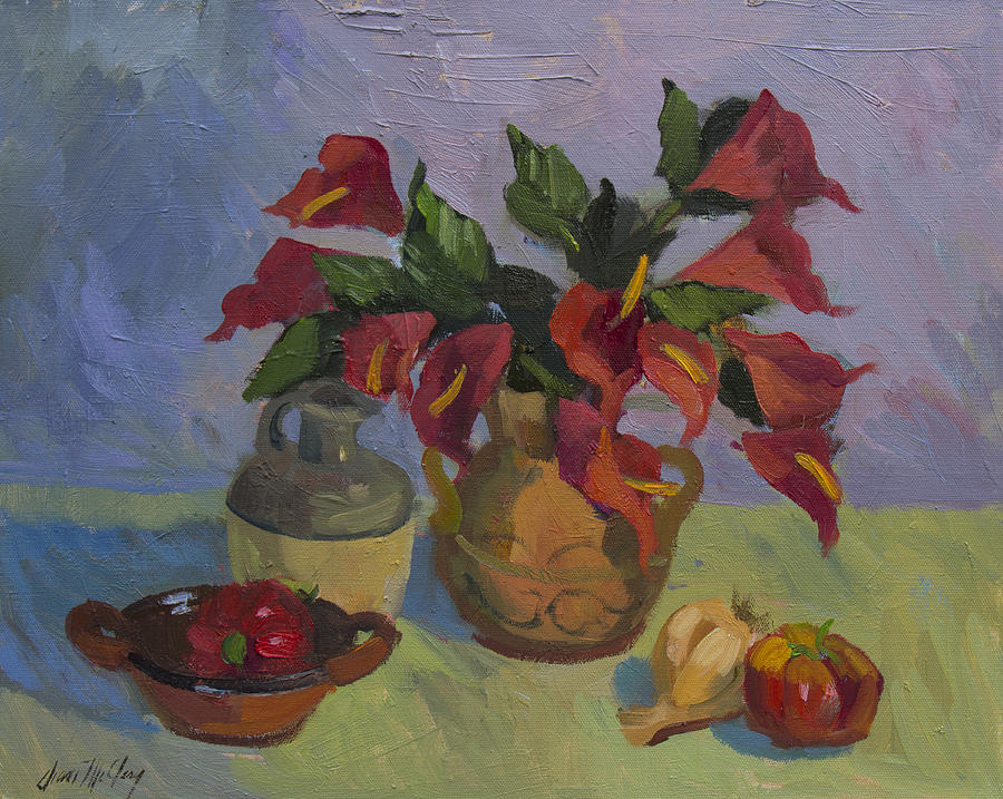 Still Life Painting - Red Pepper by Diane McClary