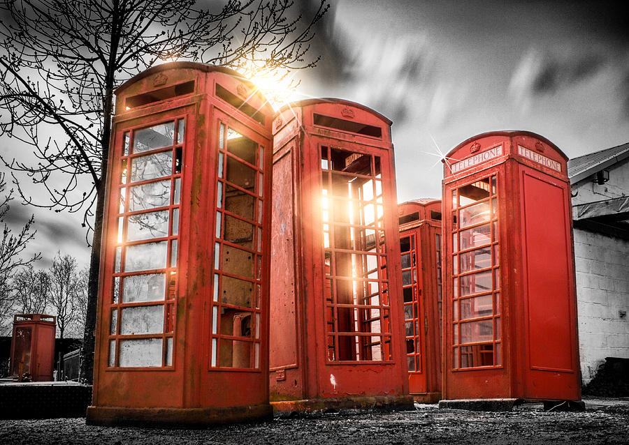 Red Phone Box Art Photograph by Ian Hufton