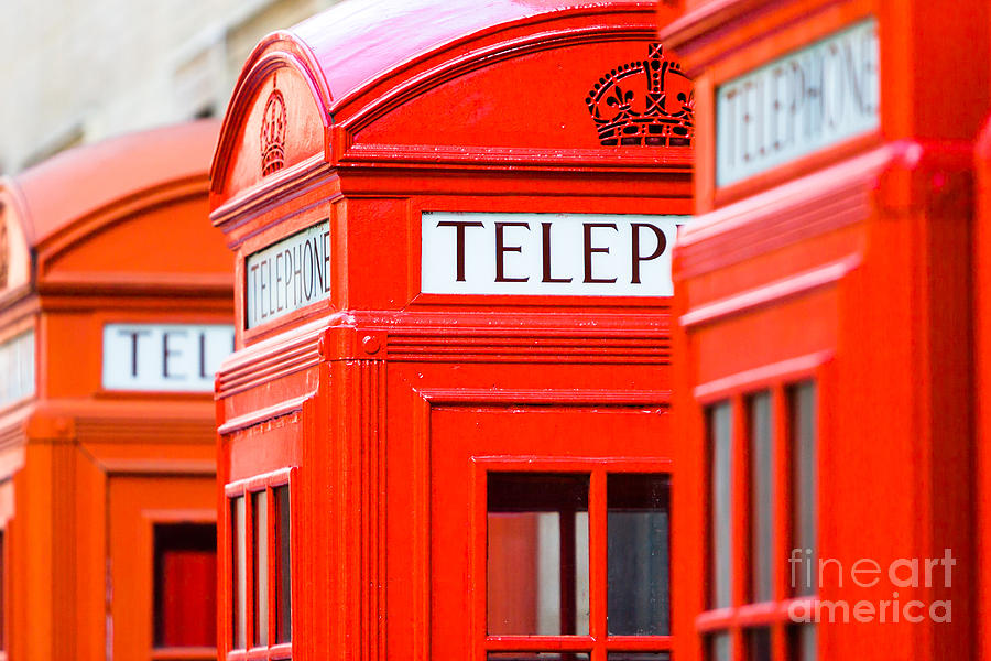Red Phone Boxes Photograph by Andy Myatt