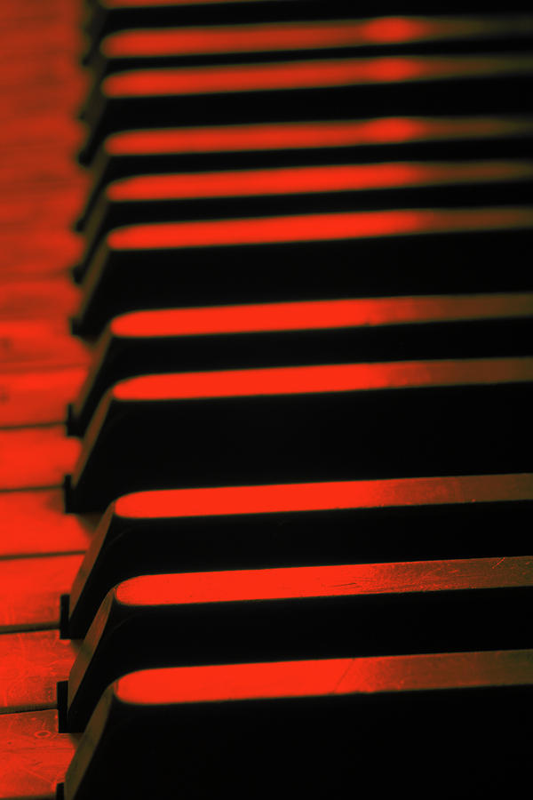 Red piano Photograph by Steve Ball