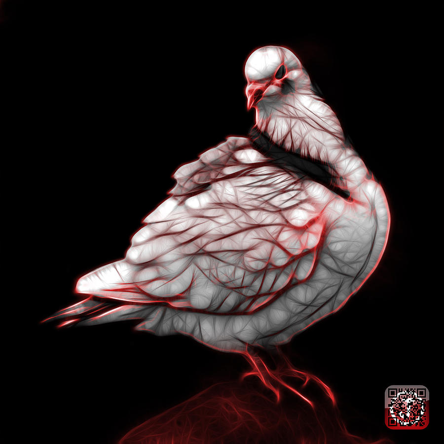 Red Pigeon Pop Art 5516 - FS - BB -  Modern Animal Artist James  Digital Art by James Ahn