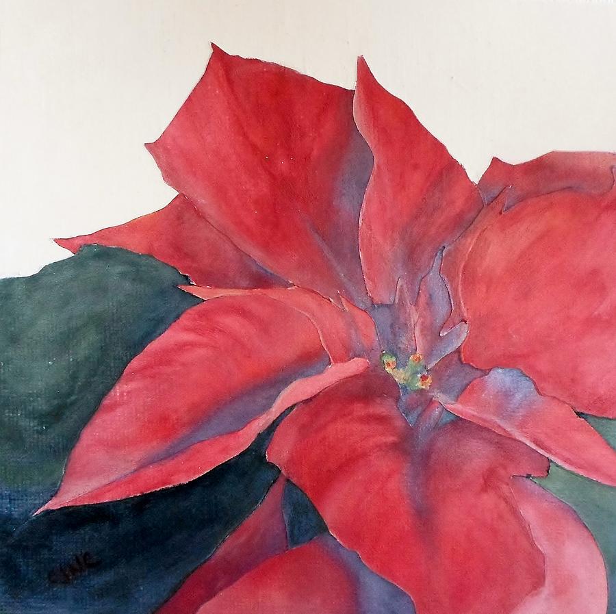 Red Poinsettia II Painting by Catherine JN Christopher - Fine Art America