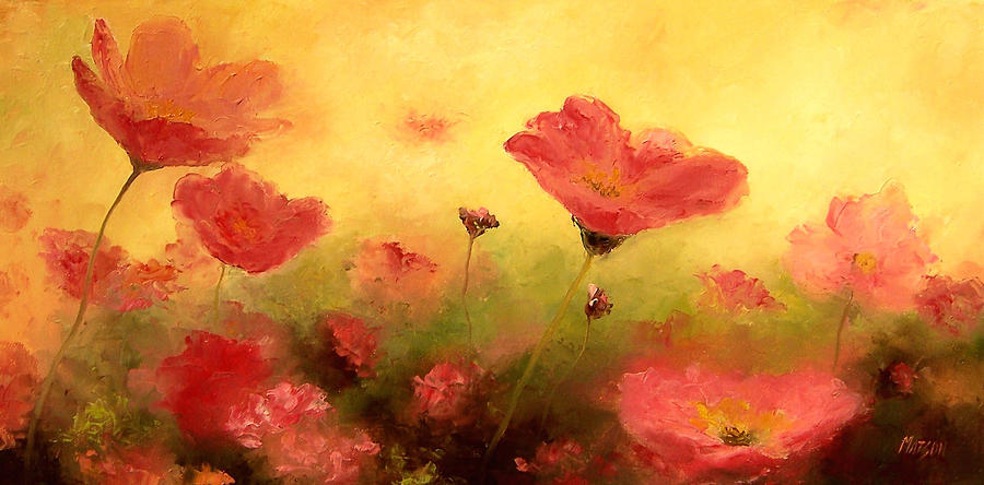 Poppy Painting - Red poppies by Jan Matson