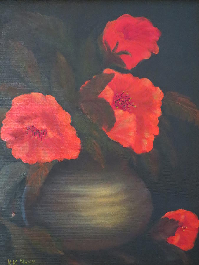 Red Poppies Painting by Kay Novy
