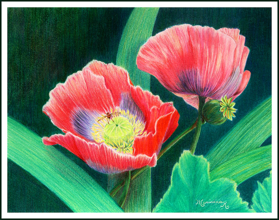 Red Poppies Painting by Mariarosa Rockefeller