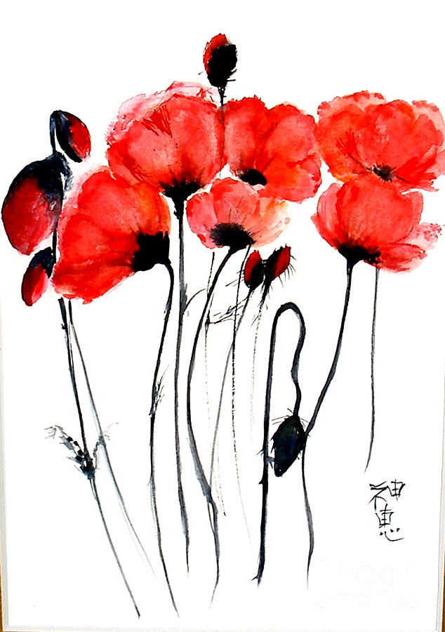 Red Poppies Painting by Sibby S - Fine Art America