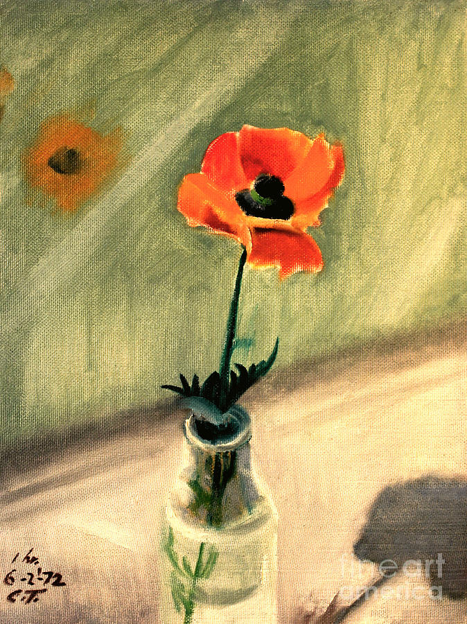 Red Poppy Painting by Art By Tolpo Collection
