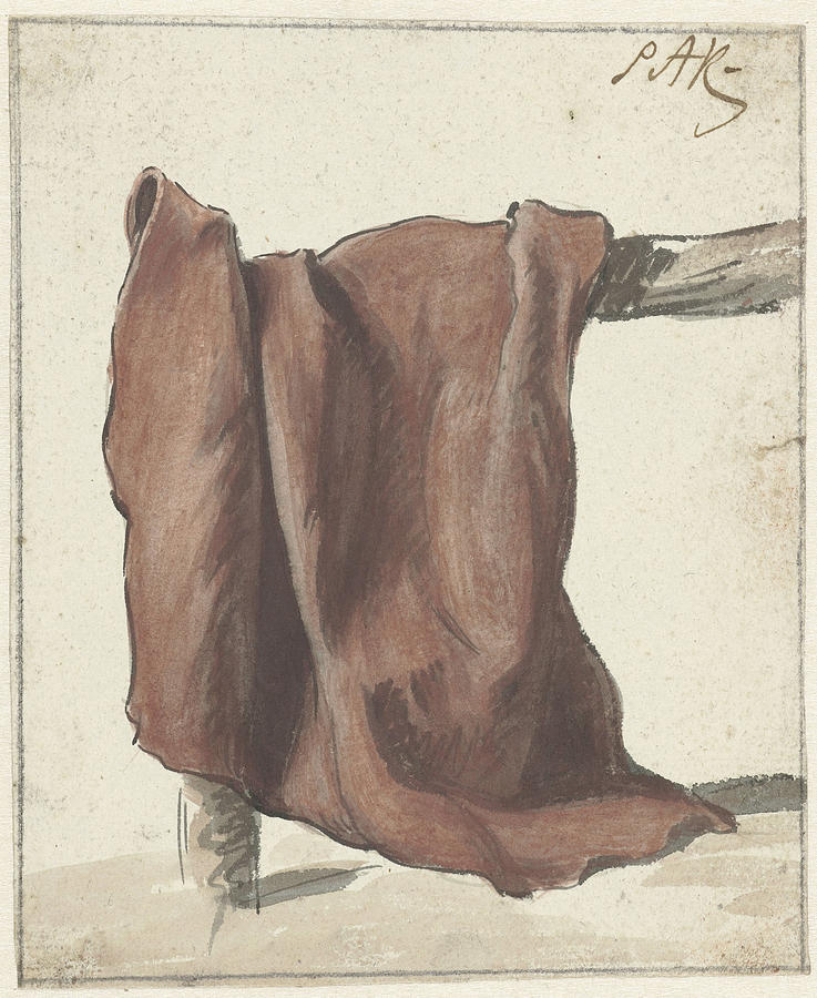1770 Drawing - Red Rag Hanging Over A Fence, Simon Andreas Krausz by Quint Lox