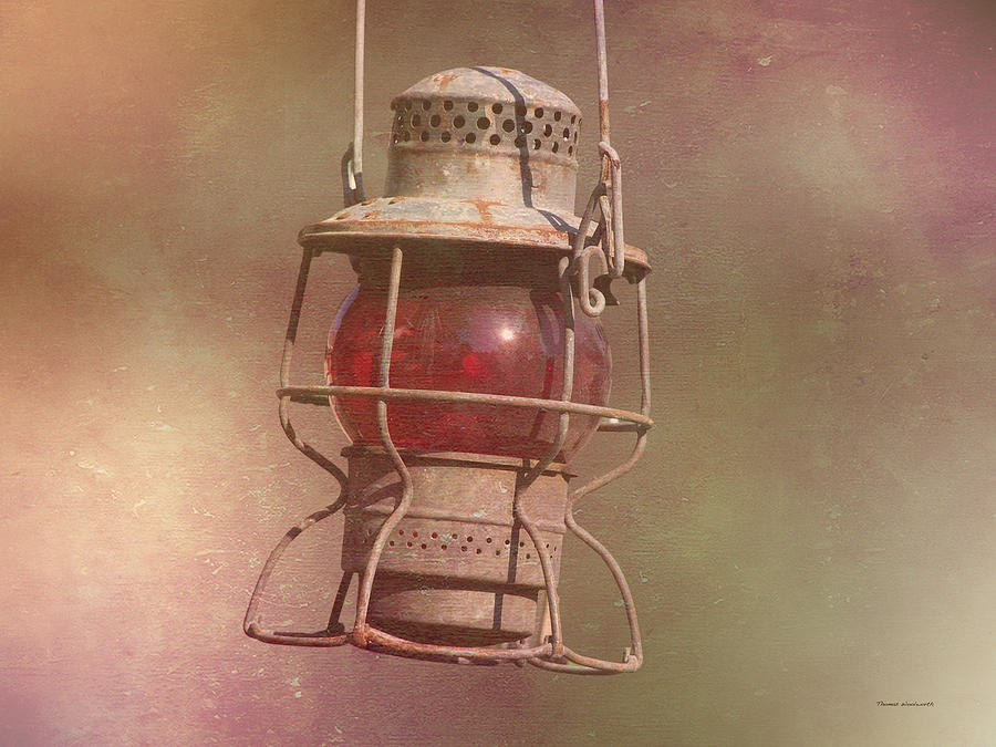 Red Railroad Lantern Photograph by Thomas Woolworth
