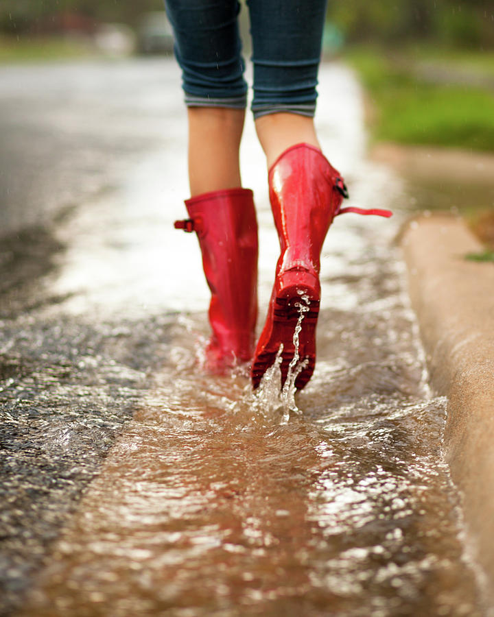 Red Rain Boots Photograph by Jennifer M. Ramos