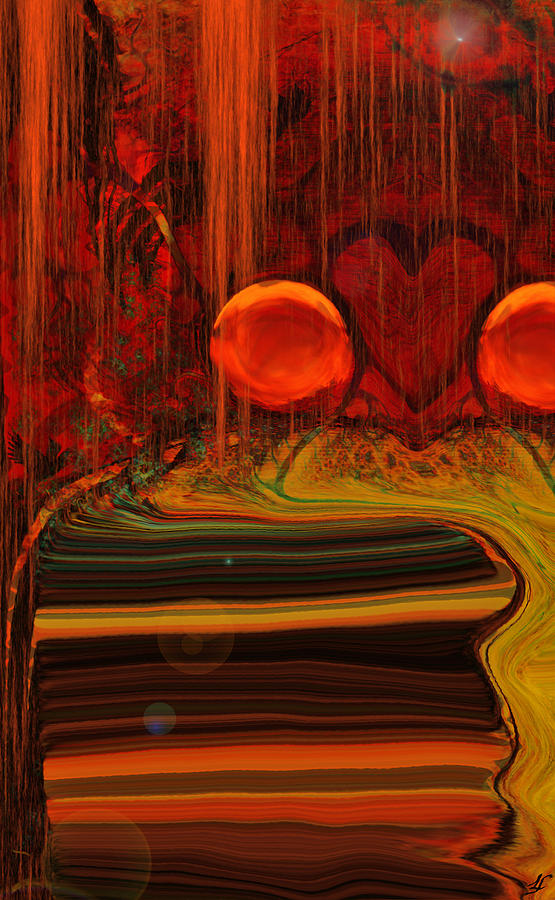 Red Rain Digital Art by Linda Sannuti