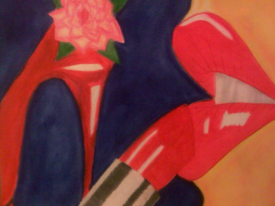 Flowers Still Life Painting - Red Red Red by Cynthia Walker-Wiggins