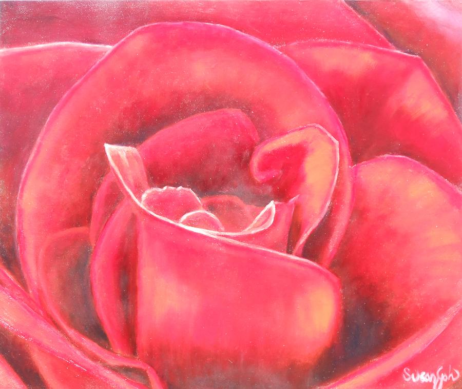 Red Red Rose Painting by Susan Goh