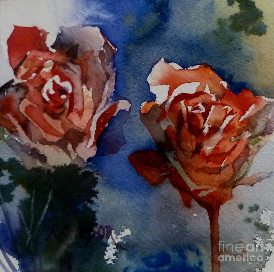 Red Red Roses Painting by Donna Acheson-Juillet
