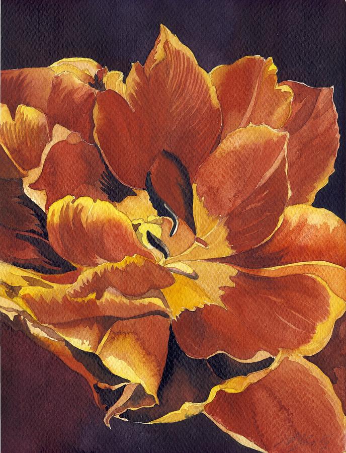 Still Life Painting - Red Red Tulip by Alfred Ng
