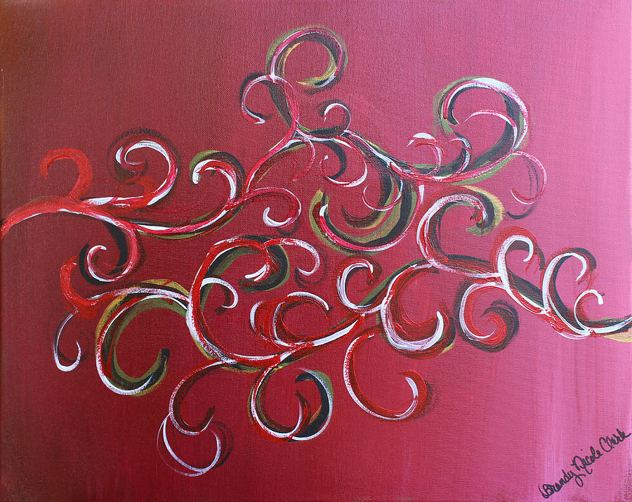 Abstract Painting - Red Red Vines by Brandy Nicole Stenstrom