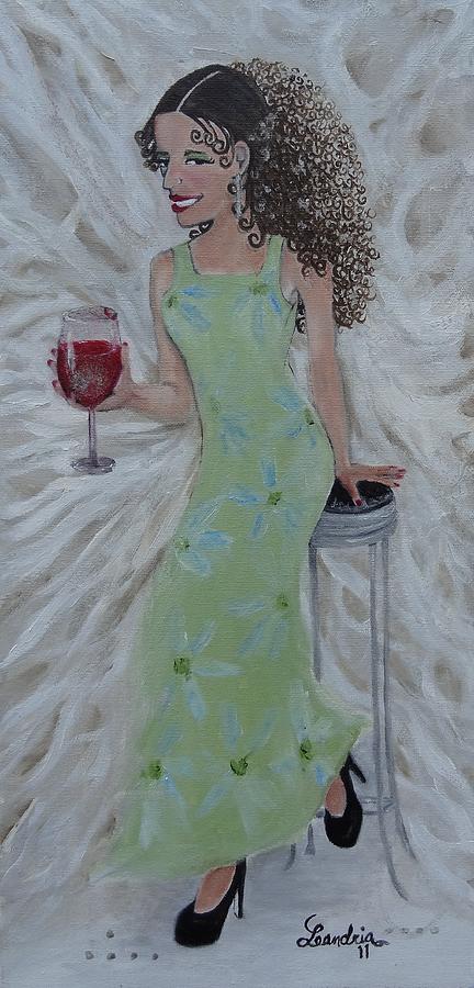 Red Red Wine Painting by Leandria Goodman