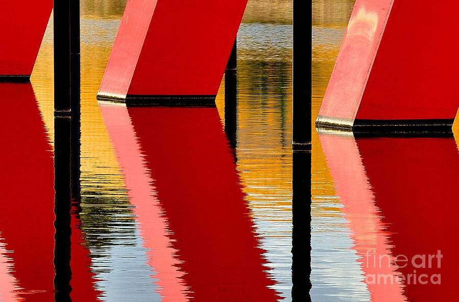 Abstract Photograph - Red Reflections by Tiffany Dryburgh