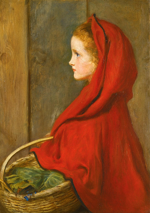 John Everett Millais Painting - Red Riding Hood by John Everett Millais