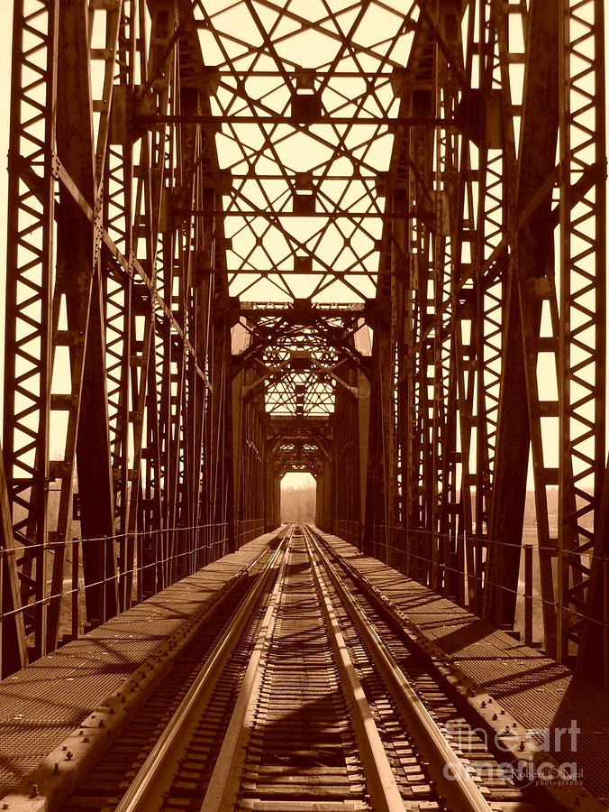 Red River Train Bridge #1 Photograph by Robert ONeil