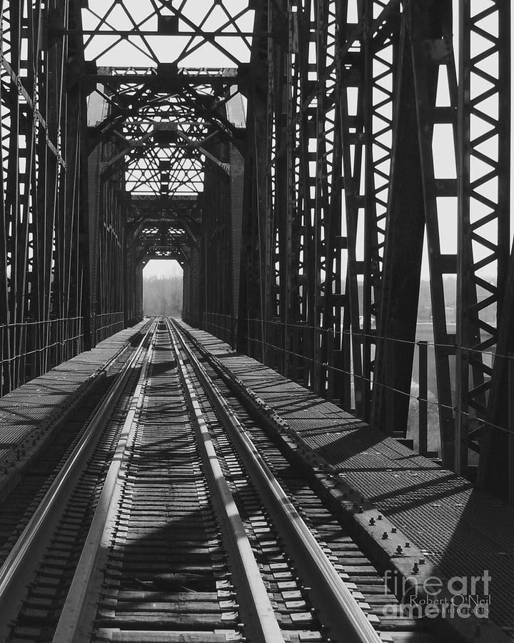 Red River Train Bridge #3 Photograph by Robert ONeil