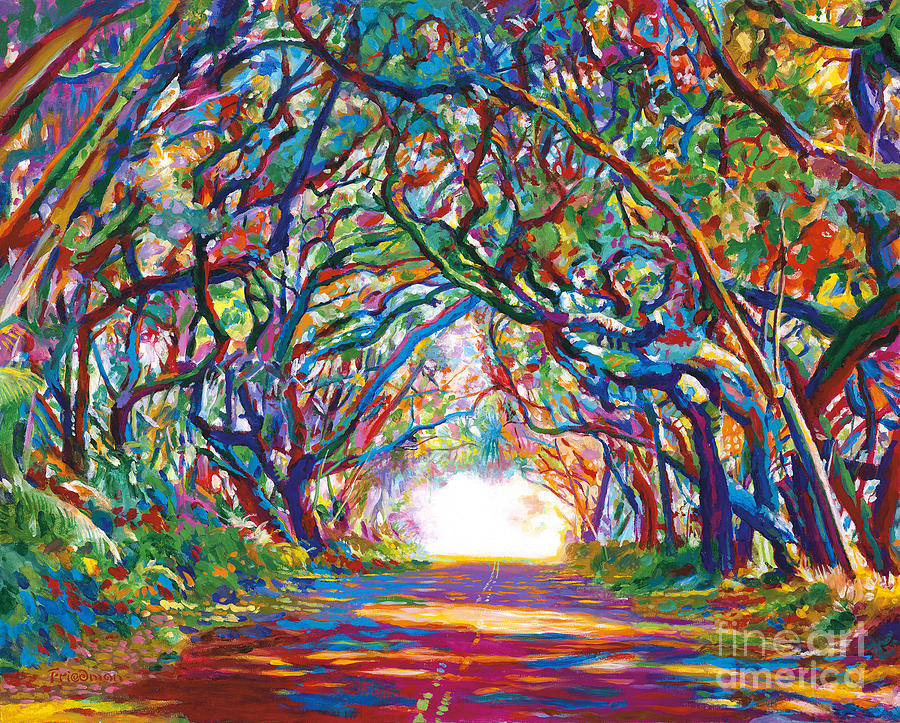 Tree Painting - Red Road Tunnel by David Friedman