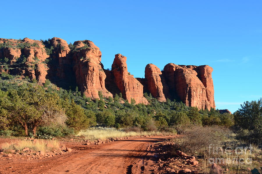 Red Rock and Red Clay Road in Arizona Photograph by DejaVu Designs ...