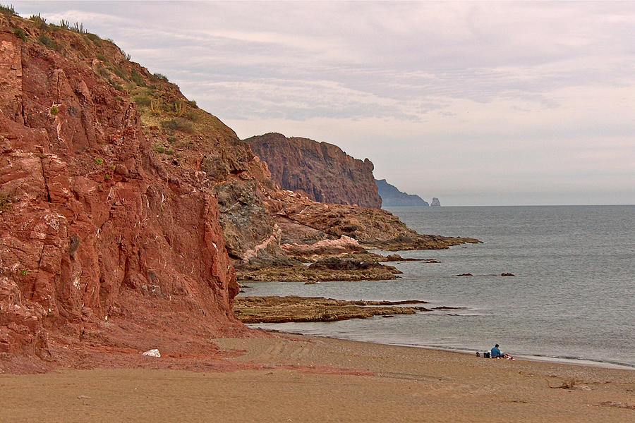Red Rock by Sea of Cortez from San Carlos-Sonora, Mexico Photograph by Ruth Hager