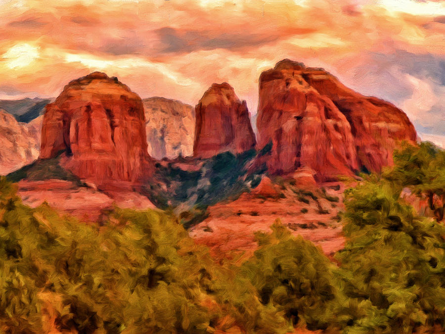 Red Rock Canyon Painting by Michael Pickett