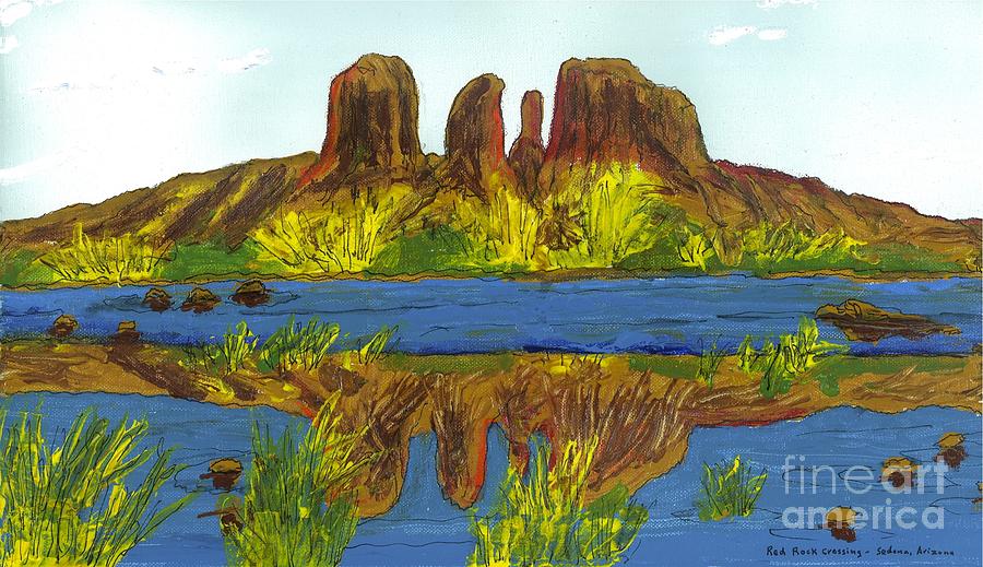 Red Rock Crossing Painting by Patrick Grills