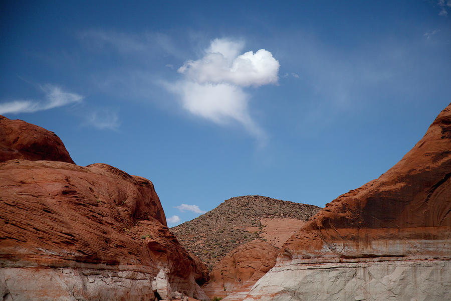 Red Rock Formations With Cloud Photograph by Timothy Hearsum