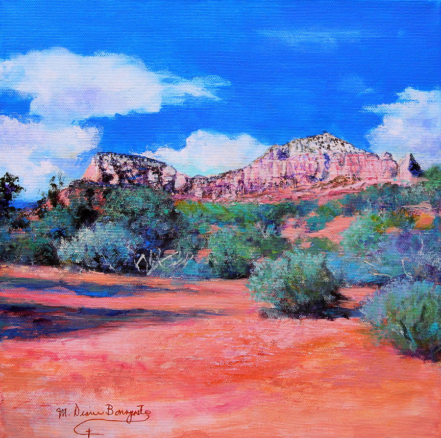 Red Rock Hills Painting by M Diane Bonaparte
