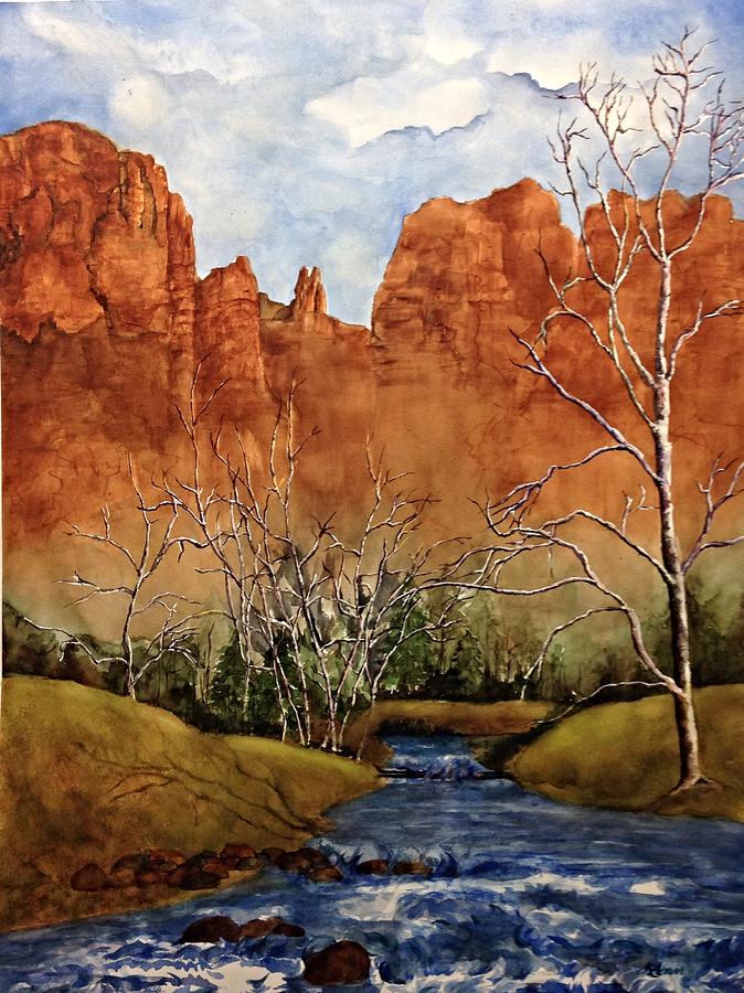 Red Rock Mountains of Sedona Painting by Karen Ann