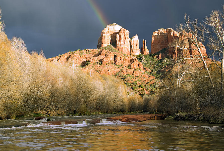 Red Rock Rainbow Photograph by Paul Riedinger
