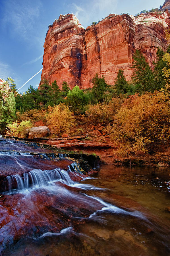 Red Rock, Sandstone Walls And Left Fork Photograph by Howie Garber