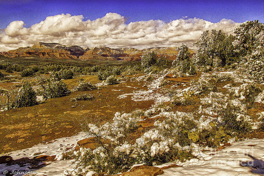 Winter Photograph - Red Rock Secret Mountain Wilderness Sedona Arizona by Bob and Nadine Johnston