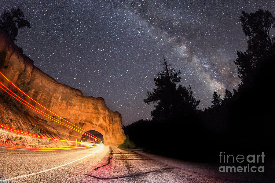 Red Rock Tunnel Milky Way Photograph by Michael Ver Sprill