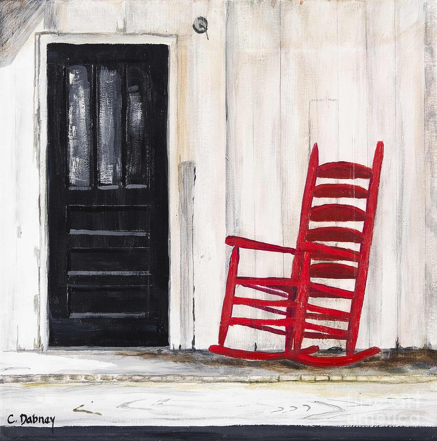 Old Painting - Red Rocker by Carla Dabney Old Painting - Red Rocker by Carla Dabney